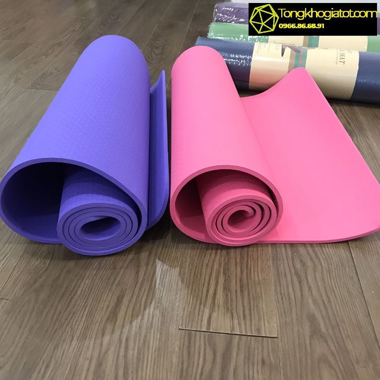 Thảm tập Yoga TPE siêu cao cấp đúc liền một lớp dày 8mm (TY03)