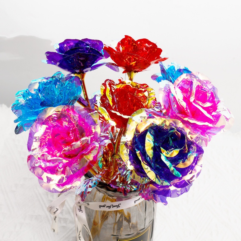 Hoa Hồng Nhân Tạo Nhiều Màu Trang Trí Ngày Valentine