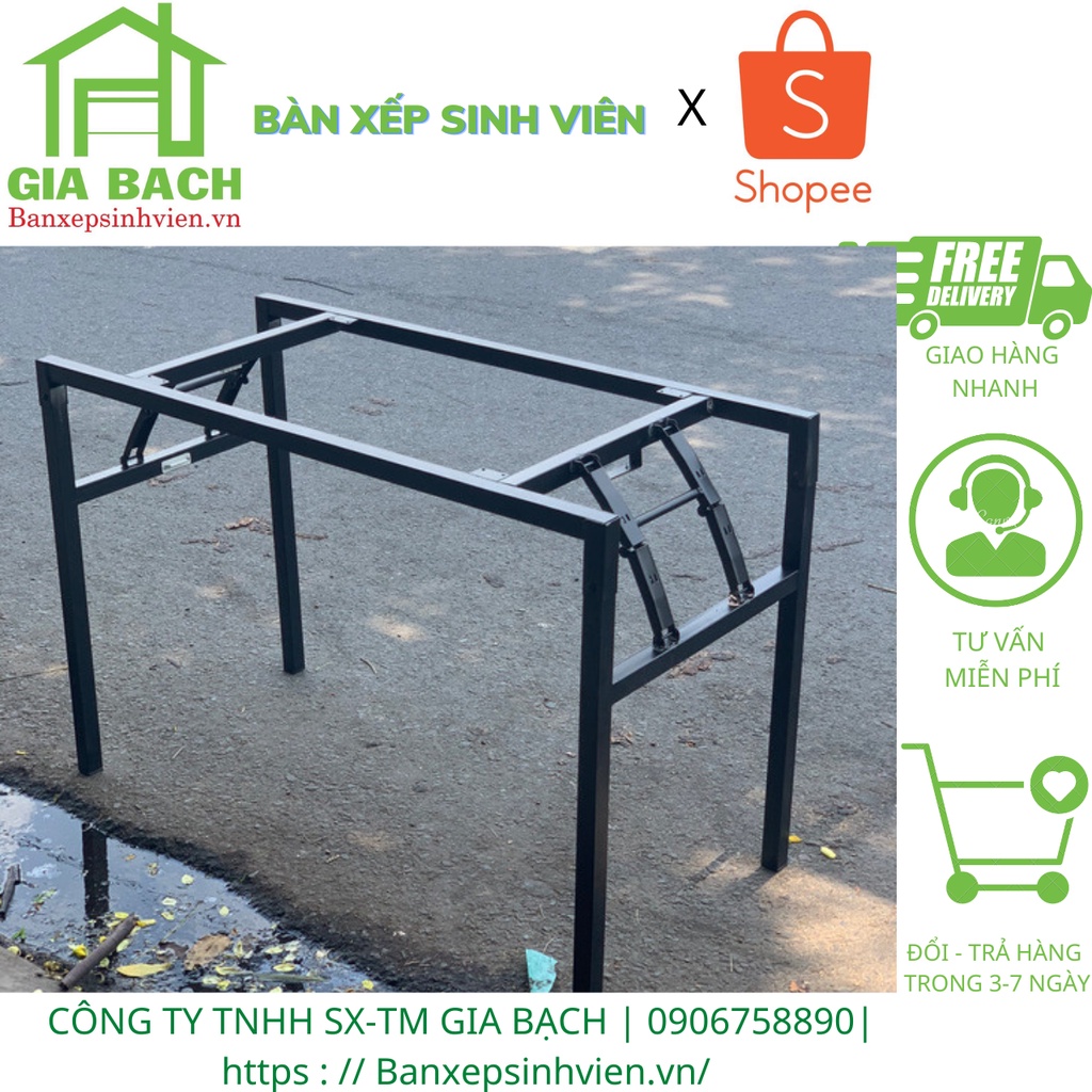 Khung Chân Sắt Lò Xo Chân Gấp Gọn Cao 72cm