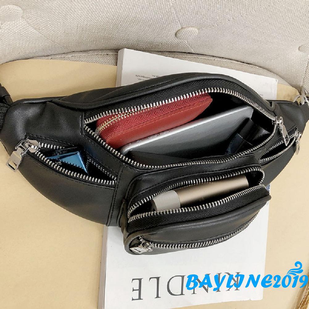 Loسe ~ Túi đeo vai nữ Dây kéo Da PU Satchel Túi xách Messenger Ví đeo chéo