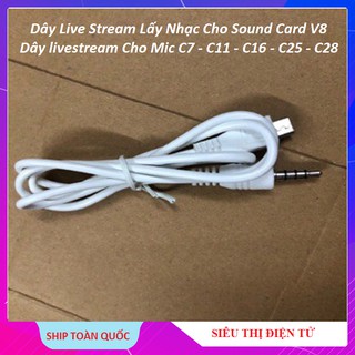 Mua Dây Live Stream - Dây Lấy Nhạc  Cho Sound Card V8  Dây Theo Sound Card Bóc Hộp