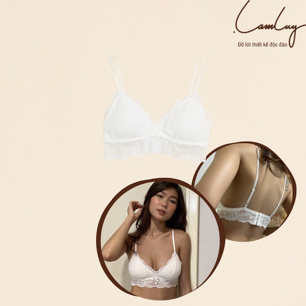 Áo ngực không gọng Lamluy Bra chân ren mềm mịn | BigBuy360 - bigbuy360.vn