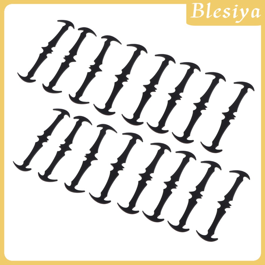 [Blesiya] Set 16 Dây Giày Silicon Đàn Hồi Không Cần Buộc