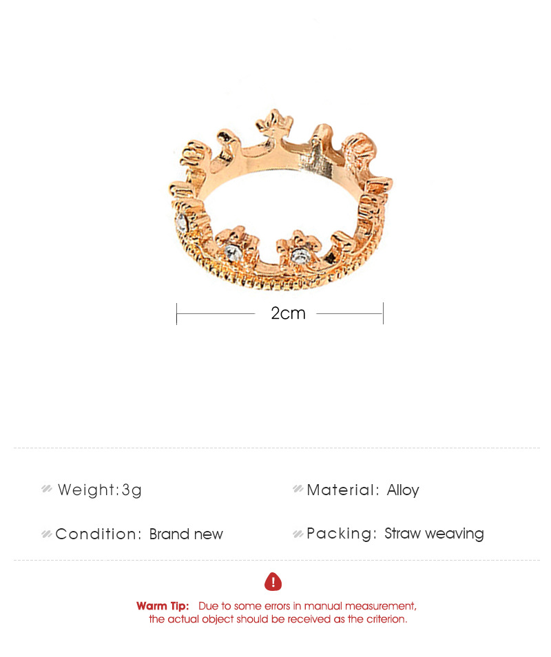 Korean Version of The New Little Pepper Crown Princess Ring