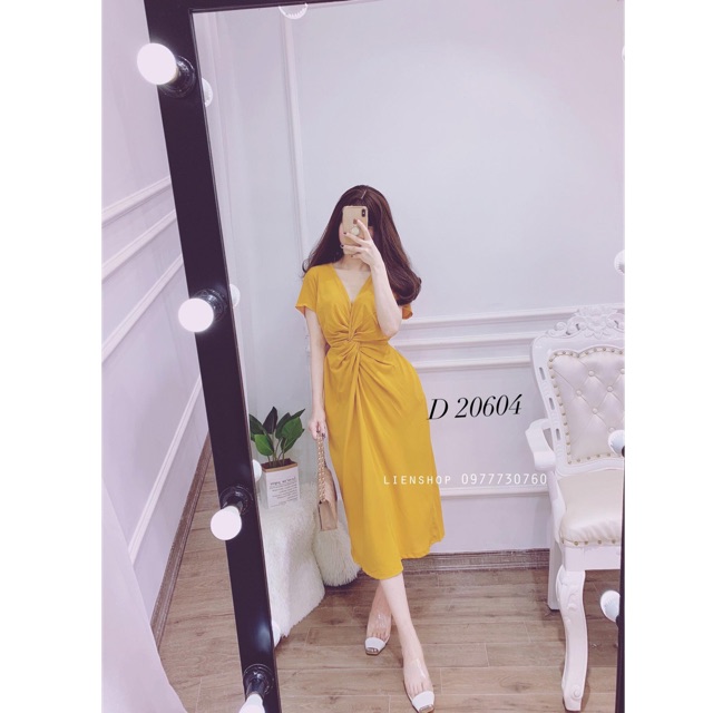 ĐẦM SUÔNG XOẮN NGỰC #bigsize 65-85kg (2 size: XL/ XXL)