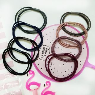 Nơ Dây 3 Chun Mảnh Buộc Tóc Chống Đứt Tóc