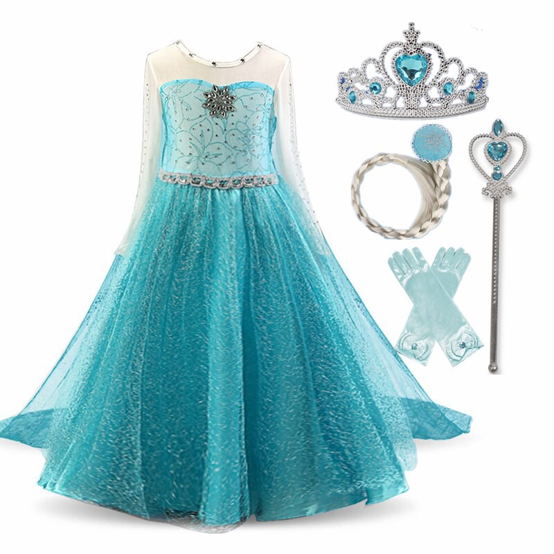 Đầm Hóa Trang Công Chúa Anna Elsa Cho Bé Gái