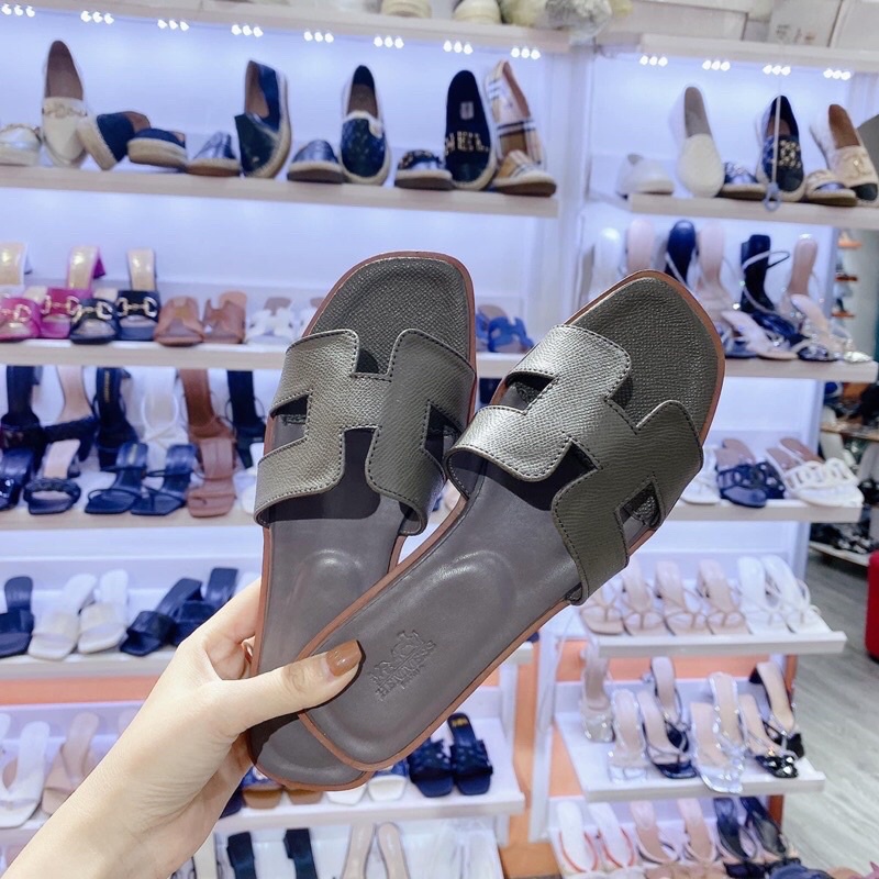 (HÀNG CÓ SẴN) Dép H Nhiều Màu Da Sần