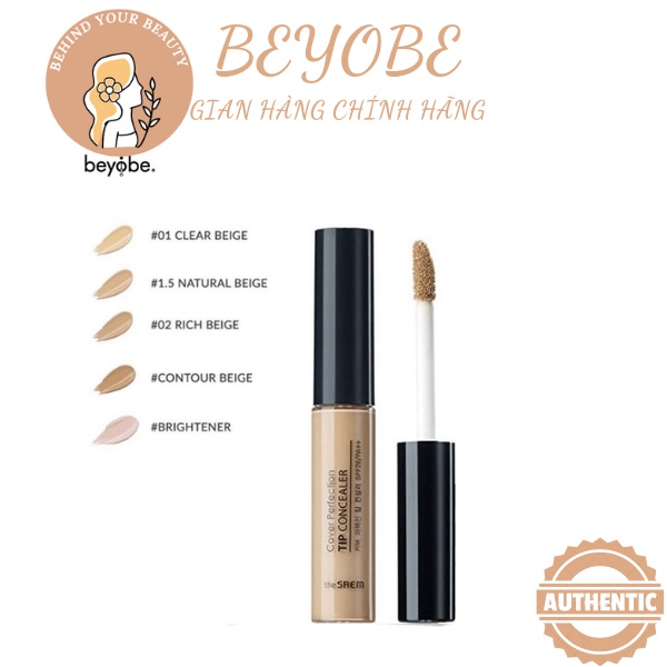 [DATE 2024] Kem che khuyết điểm The Saem Cover Perfection Tip Concealer Brightener (6.5g)