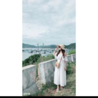 Đầm maxi trễ vai