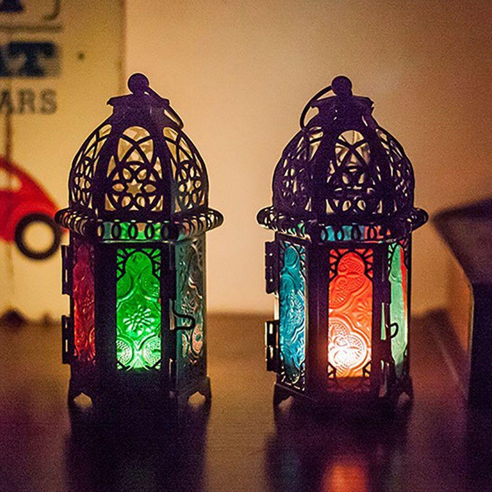 Lồng Kính Sắt Treo Đèn Cầy Kiểu Vintage Châu Âu Sáng Tạo