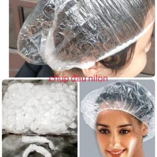 Com bo 100 chụp đầu nilon, dùng trong quá trình làm hoa chất, hoặc spa, bệnh bệnh viện, chụp chun dầy, chắc chắn.