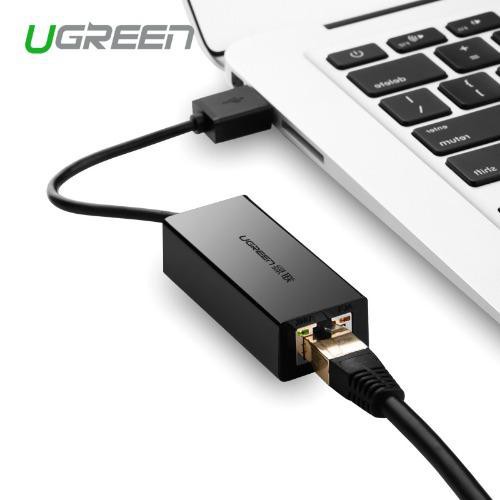 Cáp chuyển đổi USB 3.0 sang LAN 10/100/1000 Mbps CR111 Ugreen 20256 (Đen) ✔HÀNG CHÍNH HÃNG ✔