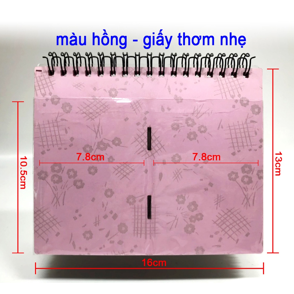 Album ảnh để bàn - Album ảnh 6x9cm lưu trữ 68 tấm , ĐẾ MICA TRONG SUỐT, GIẤY HOA VĂN CÓ KIM TUYẾN trang trí bàn làm việc