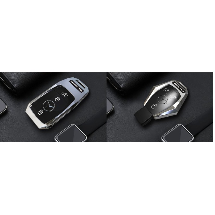Ốp khóa Mercedes GLC, C, E, S Chìa Hình Lá