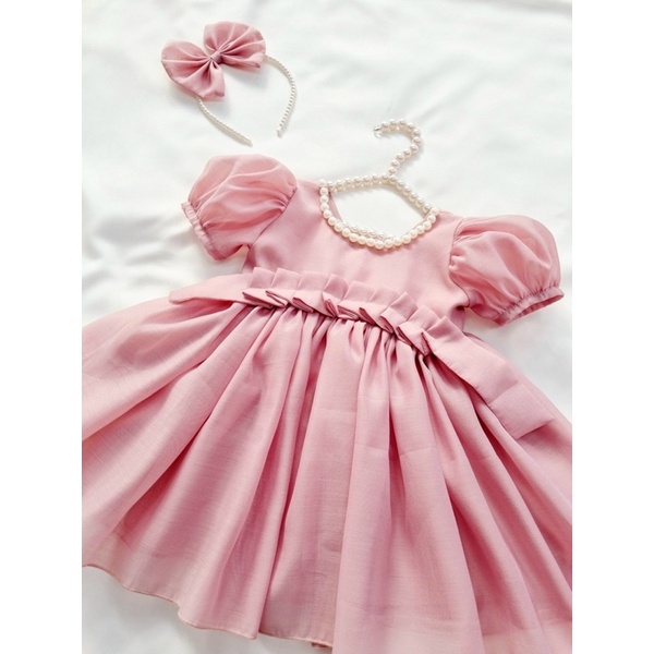 váy công chúa hồng cho bé 3-18kg Tăngh bờm ngọc