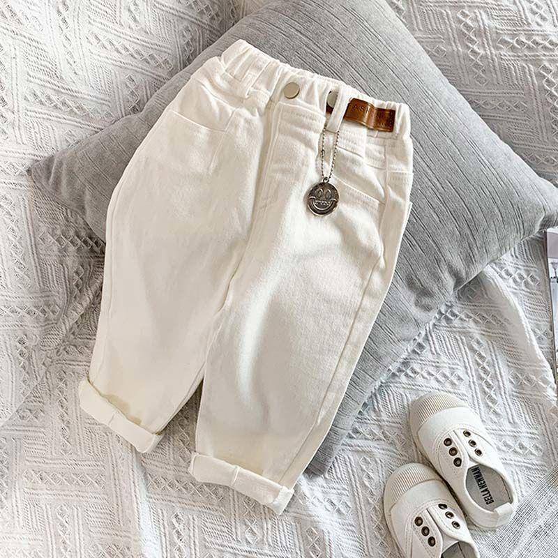 [Hàng Mới Về] Quần Jeans Cotton Dài Dáng Rộng Thoải Mái Dễ Phối Đồ Phong Cách Phương Tây Hàn Quốc Cho Bé Trai