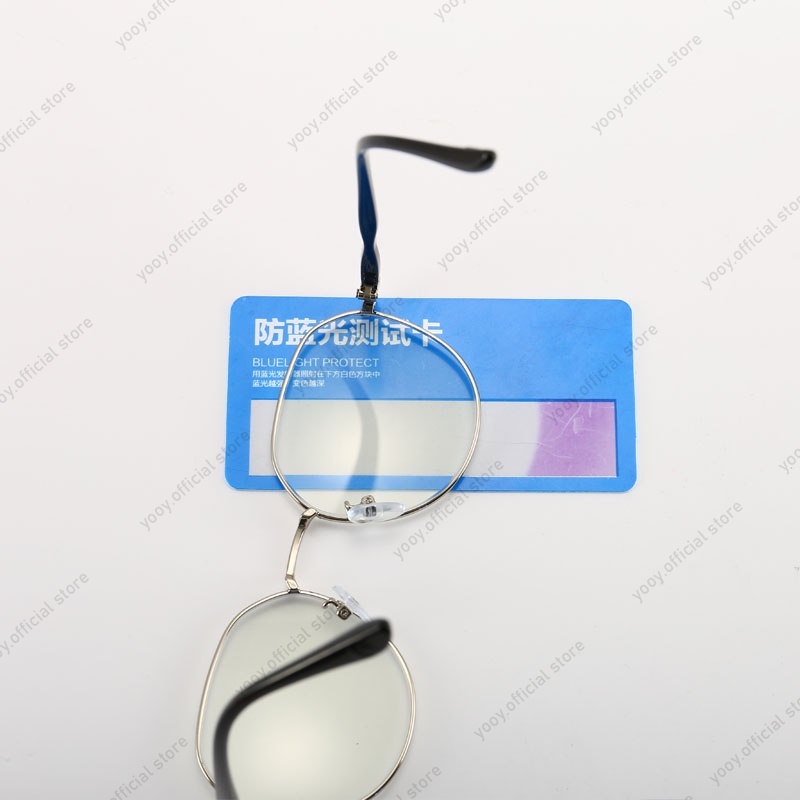 Mắt kính gọng kim loại tròn chống bức xạ máy tính cao cấp
