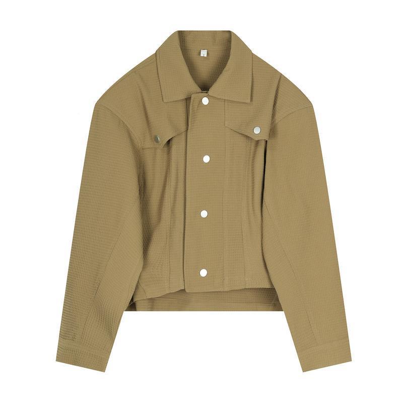 Áo Khoác Ngắn Dáng Rộng Phong Cách Retro Thời Trang Cho Nam Nữ