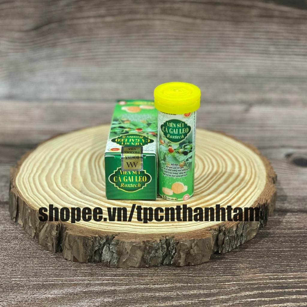 Viên sủi bổ gan CÀ GAI LEO diệp hạ châu hỗ trợ mát gan giải độc, hạ men gan - Tuýp 10 viên ( Thành phần cao )