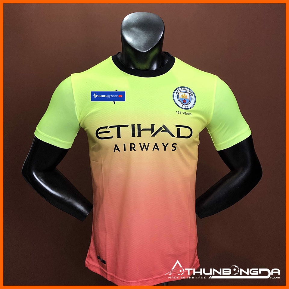 Áo đấu Manchester City sân khách 2019/2020 vàng hồng, áo Man City 2019/20 sân khách 3rd bản PLAYER bodyfit SF