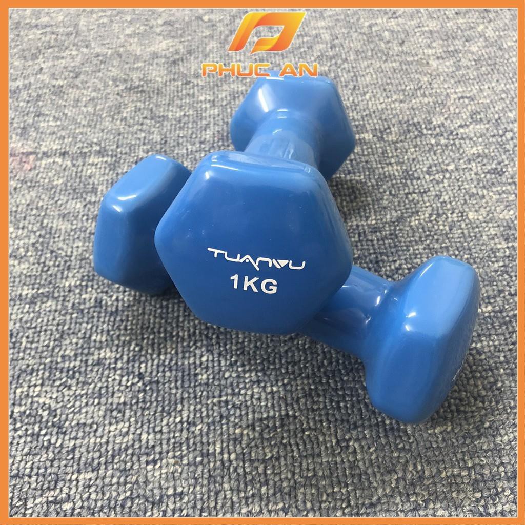 Tạ tay nữ bọc cao su loại 1kg tập Gym - Tạ tay mini cao cấp tập gym dành cho nam nữ (bán theo đôi)