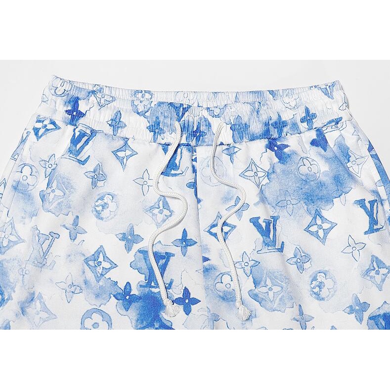 Quần short in họa tiết LV thời trang cho nam nữ