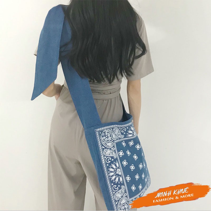 Túi tote vải canvas họa tiết truyền thống thổ cẩm