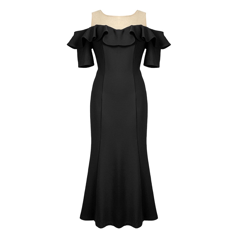 ZYHT Đầm Đuôi Cá Vải Lưới Eo Cao Quyến Rũ Thời Trang Mùa Hè Dành Cho Nữ 5131