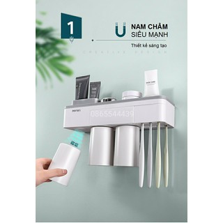 Khay để bàn chải cốc hút tự động
