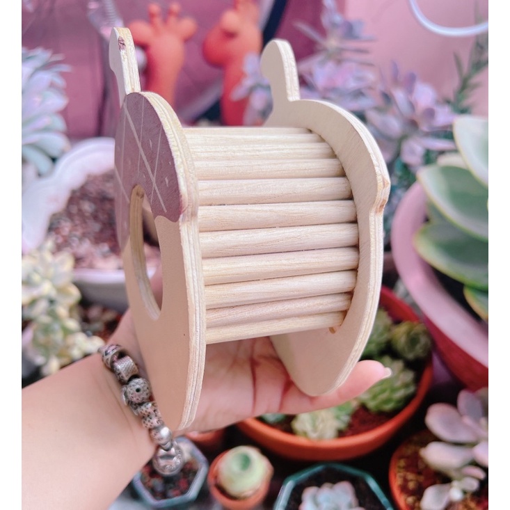 Nhà ngủ gỗ cho hamster. Nhà ngủ hạt dẻ dễ thương