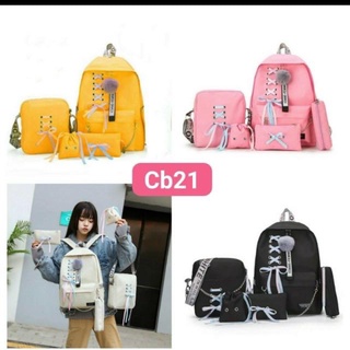 Set Balo 4 Món thời trang đi học - Đan Nơ cột dây