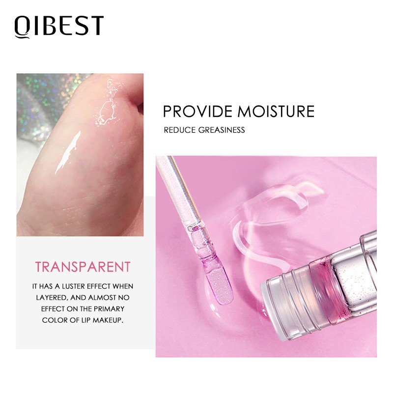 Son Bóng QIBEST Dưỡng Ẩm Lâu Trôi 6 Màu Tùy Chọn Ống Trong Suốt 30g | BigBuy360 - bigbuy360.vn