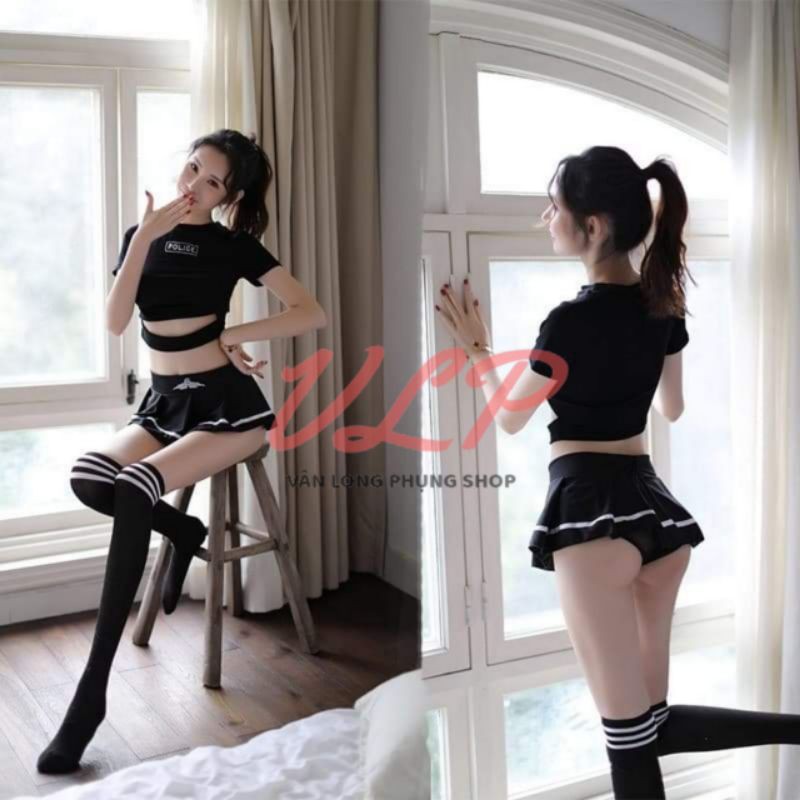 [BIGSIZE_90KG]_DN32_Bộ hoá trang Cosplay cảnh sát đen