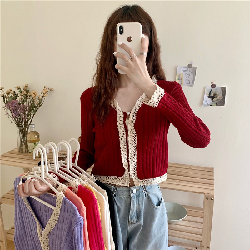 Áo Nữ Tay Dài Cổ Chữ V Thời Trang Quyến Rũ | BigBuy360 - bigbuy360.vn