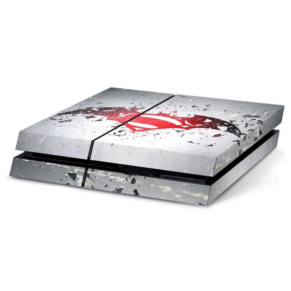 Decal dán trang trí bảo vệ máy chơi game PS4 hình logo Siêu Nhân và Người Dơi