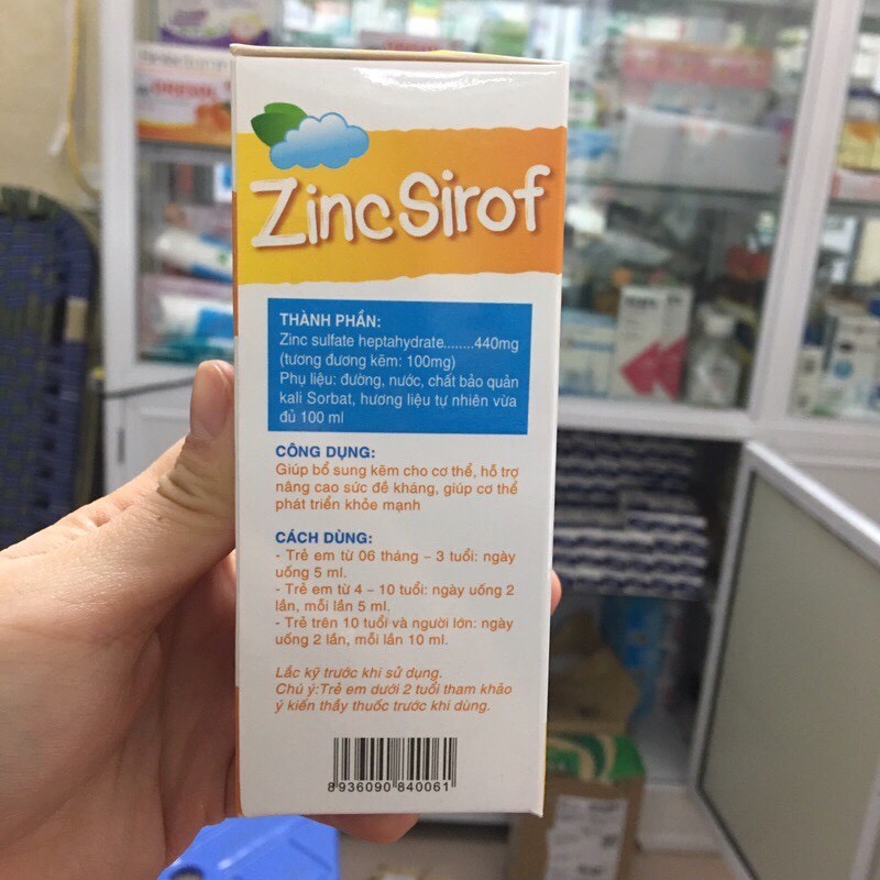 Siro ZINC SIROF Bổ Sung Kẽm Tăng Sức Đề Kháng