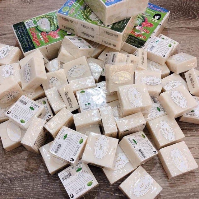 Lốc 12 Xà Phòng Cám Gạo Thái Lan Jam Rice Milk Soap