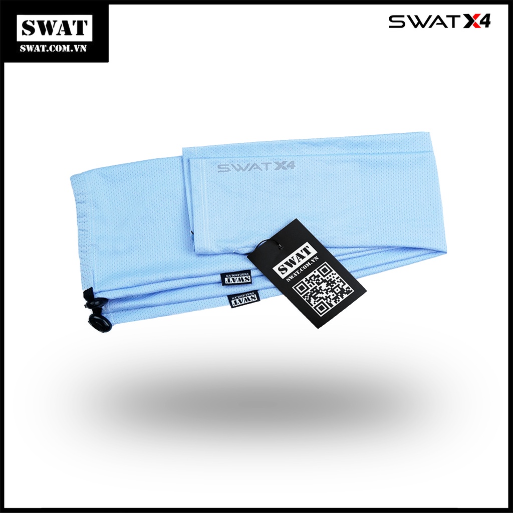 Găng tay/ống tay dài che nắng SWAT X4 xỏ ngón tiện lợi màu xanh biển siêu xịn cao cấp