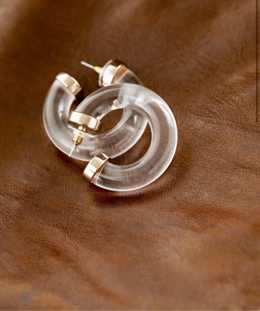 Bông tai nhựa Mango outlet hàng auth