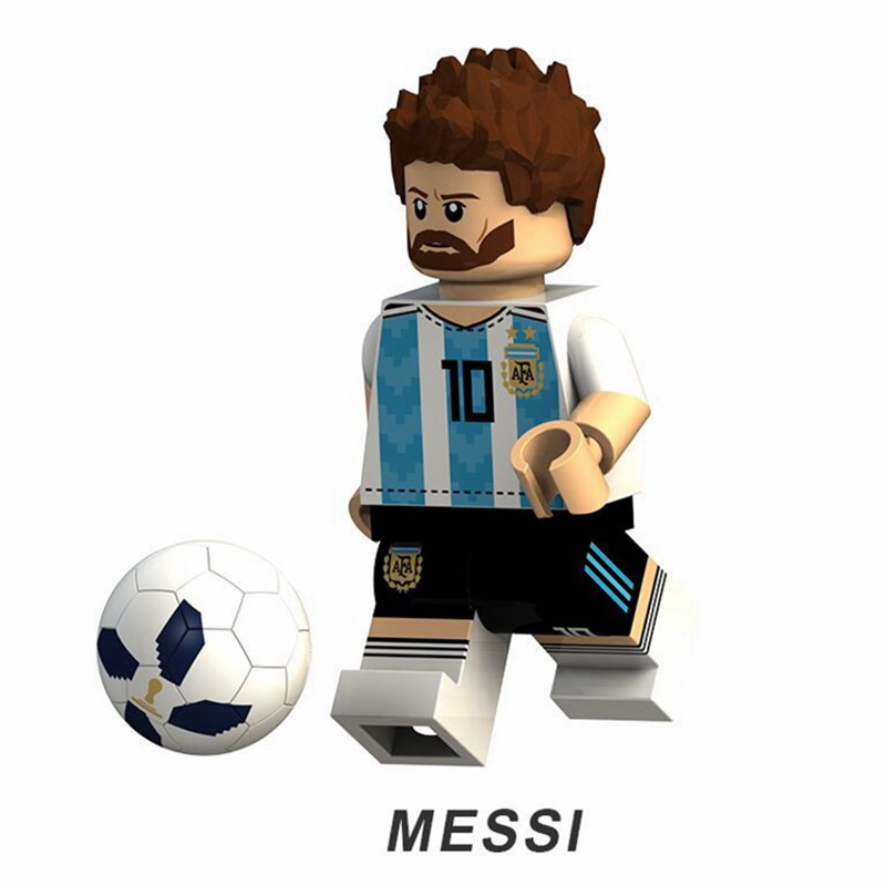 Mô Hình Lắp Ráp Lego Hình Cầu Thủ Messi Ronaldo Beckham Kobe James