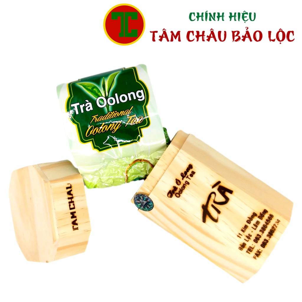 Oolong Cao Cấp Hộp Gỗ 100G Sang Trọng - Chính hiệu TÂM CHÂU BẢO LỘC