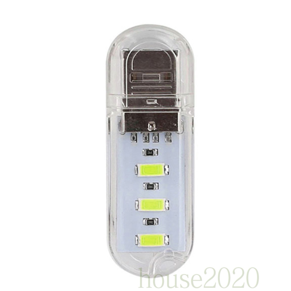 Đèn ngủ led usb 3000k 7000k 3 bóng thiết kế nhỏ gọn tiện dụng 2020