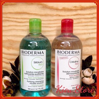 Tẩy Trang Bioderma Crealine H2O 500ml Nắp Bật Date Mới Nhất có Bill Biodema