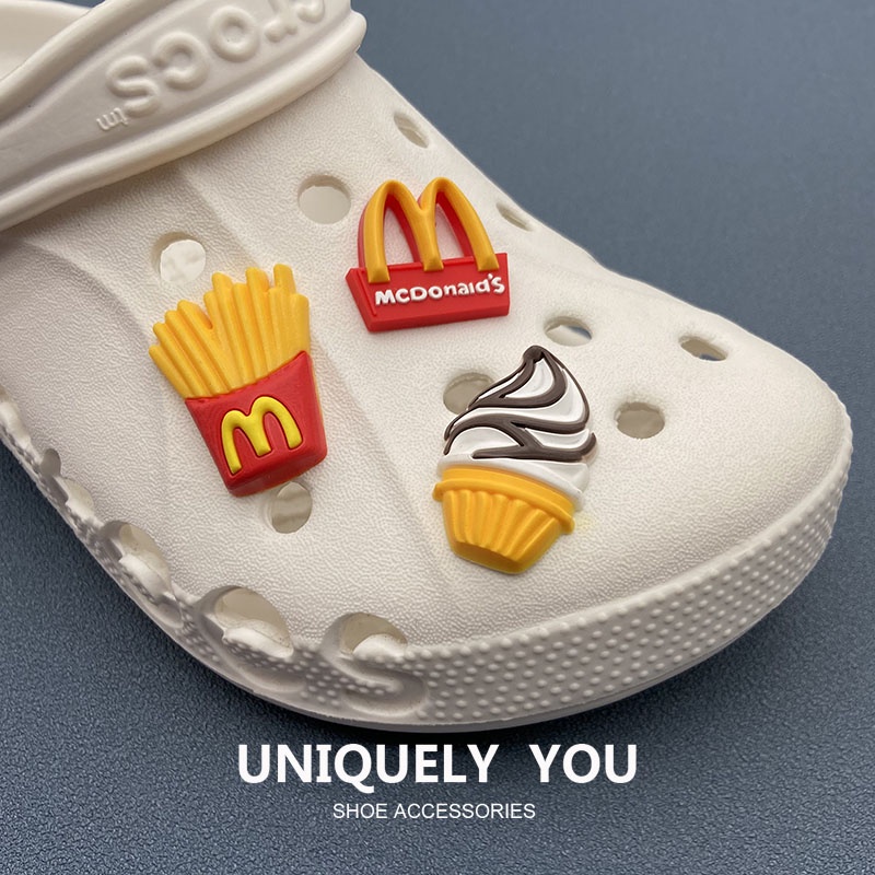 CROCS Mặt Dây Chuyền Hình Cây Kem Ốc Quế Mcdonald 'S DIY Thời Trang