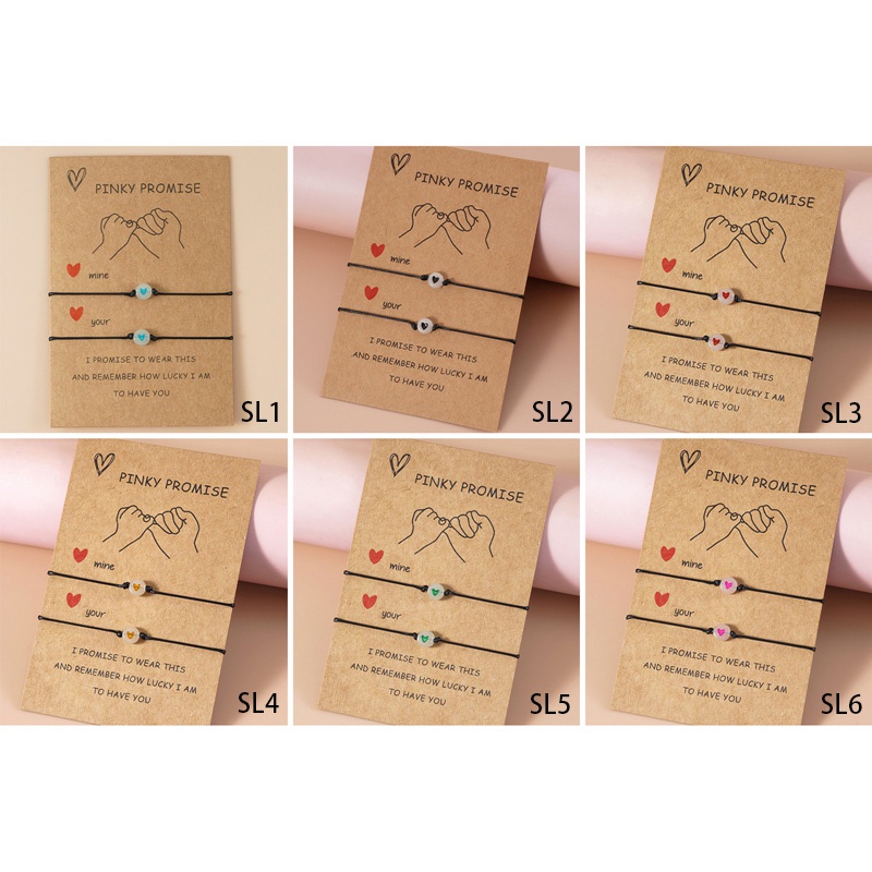 Set 2 Vòng Tay Dạ Quang Gắn Thẻ May Mắn Dành Cho Cặp Đôi