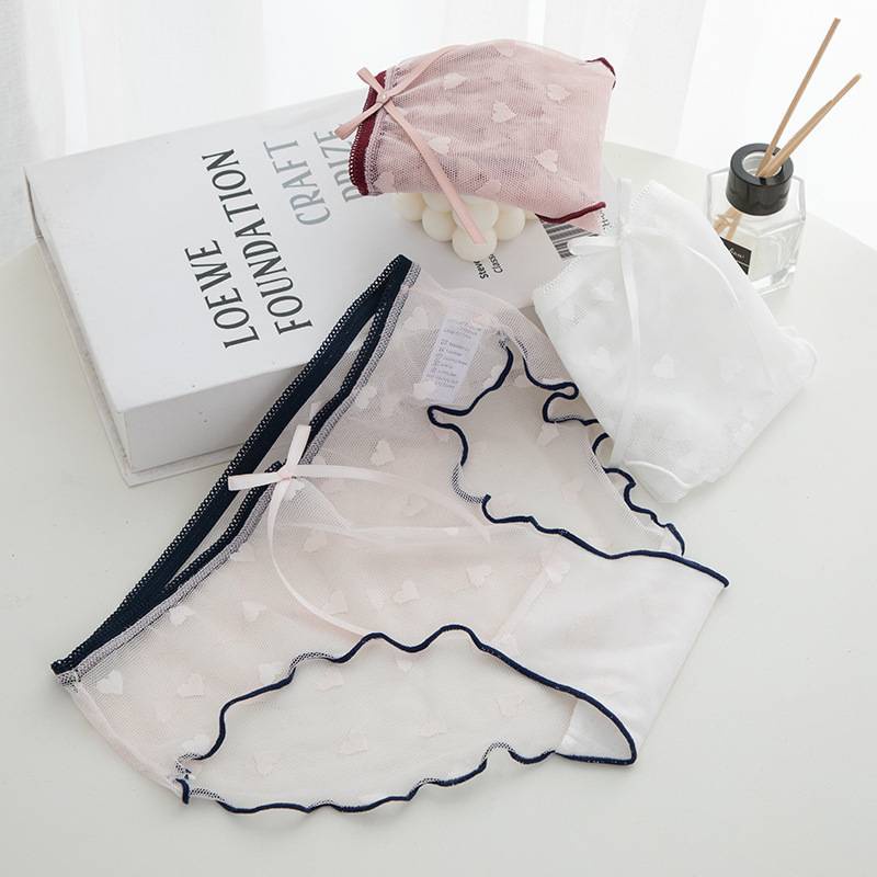 Quần Lót Cotton Phối Ren Mỏng Thoáng Khí Phong Cách Nhật Bản Cho Nữ | BigBuy360 - bigbuy360.vn