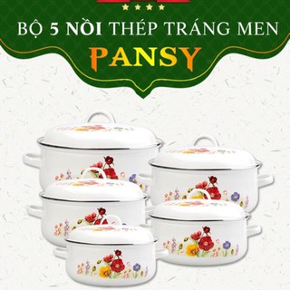 Bộ nồi tráng men cao cấp 5 nồi