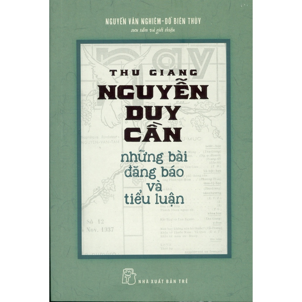 Sách - Thu Giang Nguyễn Duy Cần - Những Bài Đăng Báo Và Tiểu Luận