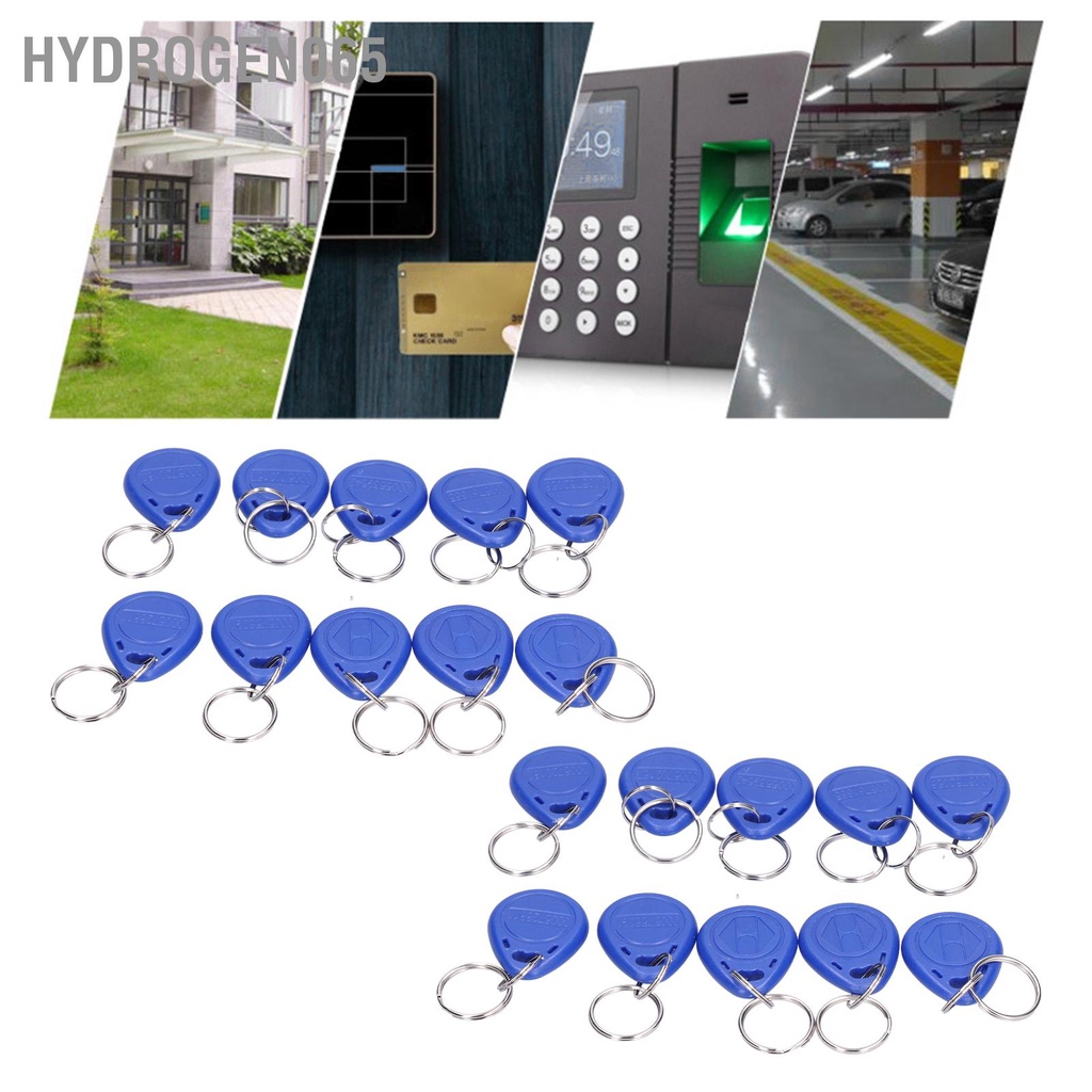 Hydrogen065 20Pcs ID Token Tag 125KHz Card với Chip EM4305 Màu xanh lam bền và an toàn cho hệ thống kiểm soát ra vào cửa